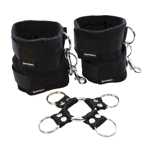 Hog Tie & Cuff Set - Black