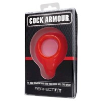 Perfect Fit Cock Armour Cockring in Rot