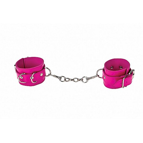 Leather Cuffs Pink