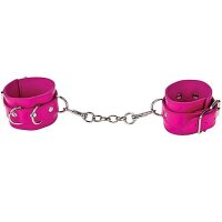 Leather Cuffs Pink