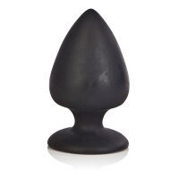 Nahtloser Buttplug aus Silikon in Schwarz