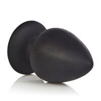 Nahtloser Buttplug aus Silikon in Schwarz