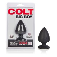 Nahtloser Buttplug aus Silikon in Schwarz