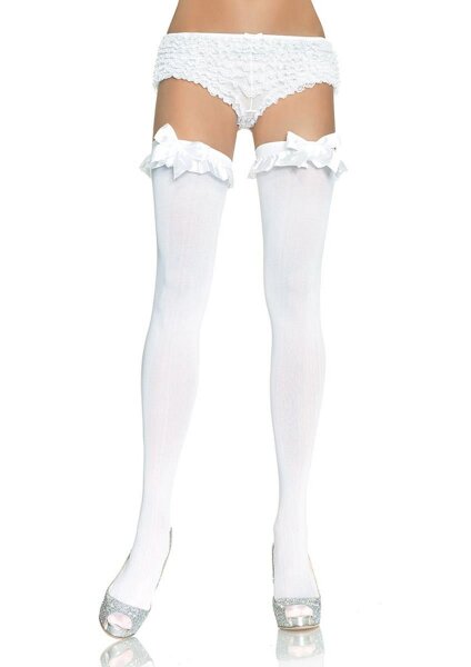 Opaque Thigh Highs Weiss