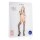 Zwarte bodystocking met open middel