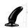 All Black Gebogener Analdildo in Schwarz 13 cm