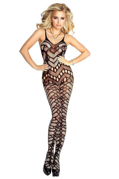 schwarzes Bodystocking ouvert PR4688 von Provocative