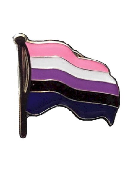 Pin Waving Gender Fluid Flag