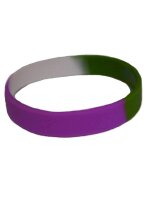Gender Queer Bracelet Silicone / Armband schmal