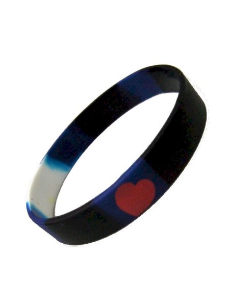 Leather Pride Bracelet Silicone / Armband schmal