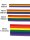 Rainbow Stripe Ribbon 1 1/2inch / 38mm wide 100m