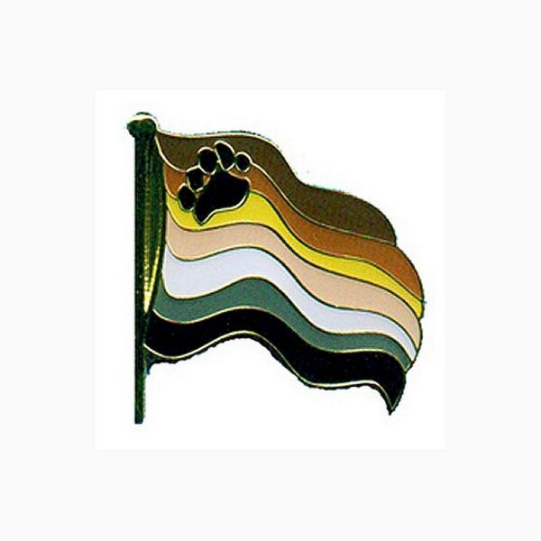 Pin Waving Bear Flag