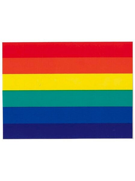 Rainbow Aufkleber / Sticker 5,0 x 7,6cm / 2 x 3 inch (12er Pack)