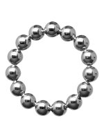 Meridian 11 cm Stainless Steel Beaded Cock Ring -...