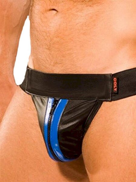 Colt Leather Zip Jock - Blue S