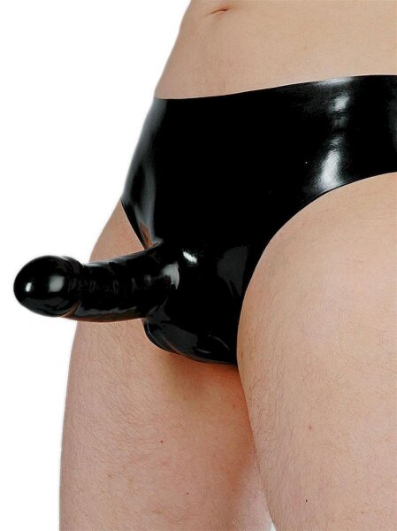 Fetisso Slip with Condom Underwear Black