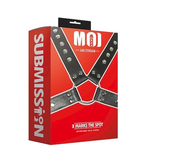 MOI - X Marks The Spot | Mans Body Harness - One Size -Adjustable