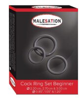 MALESATION Cock Ring Set Beginner (Ø 2,20 cm, 2,70...