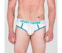 Sport Fucker Hooker Open Brief - White / Blue