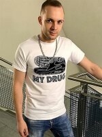 SneaxNSox - T-Shirt "MY DRUG" - weiß