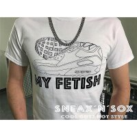 SneaxNSox - T-Shirt "MY FETISH" - weiß XL