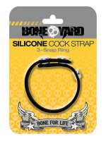 Bone Yard Silicone Cock Strap Black