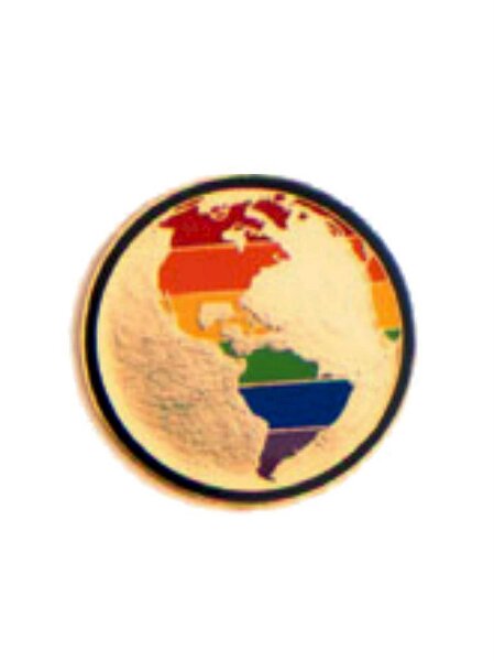 Pin Rainbow Globe