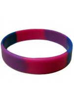 Bisexual Bracelet Silicone / Armband schmal
