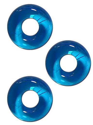 Sport Fucker Chubby Rubber 3-pc Cockring-Set Ice Blue