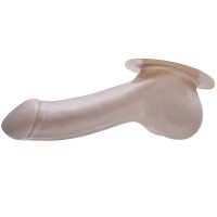 Toylie Latex Penishülle - Adam BP (Schaft 13 cm, Öffnung 5,5 cm) - silber