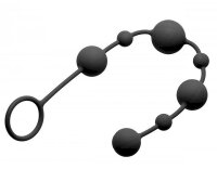 Analperlen aus Silikon in Schwarz