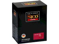 Sico Color Kondome, rot mit Erdbeergeschmack - 100 Condoms