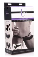 Power Pegger Doppel-Strap-On Vibrator - Schwarz