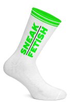 Sneak Freaxx Sneak Fetish Socks White Neon Green One Size