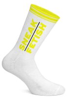 Sneak Freaxx Sneak Fetish Socks White Neon Yellow One Size