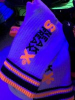 Sneak Freaxx Neon Orange Socks White One Size