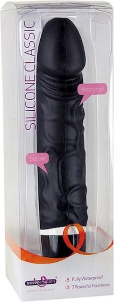 Silicone Classic Vibrator ca. 19cm black