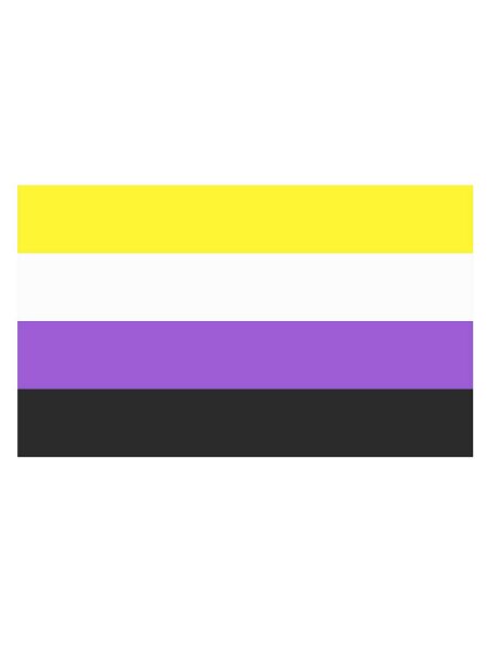 Non-Binary Flag Aufkleber / Sticker 5.0 x 7,6 cm