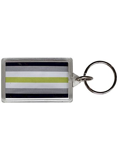 Agender Flag Key Ring