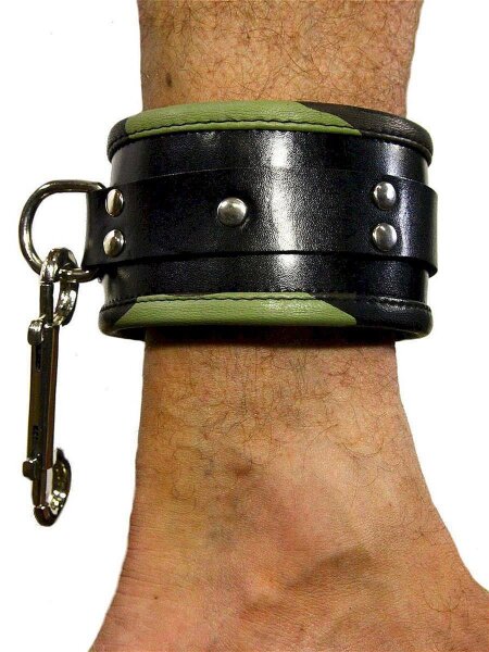 RudeRider Ankle Cuffs with Padding Leather Camo (Set of 2) One Size