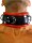RudeRider Collar 3 D-Ring with Padding Leather Black/Red One Size