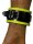 RudeRider Ankle Cuffs with Padding Leather Black/Yellow (Set of 2) One Size