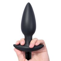 RudeRider Large Vibrating Anal Plug Black