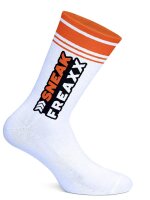 Sneak Freaxx Big Stripe Orange Neon Socks White One Size