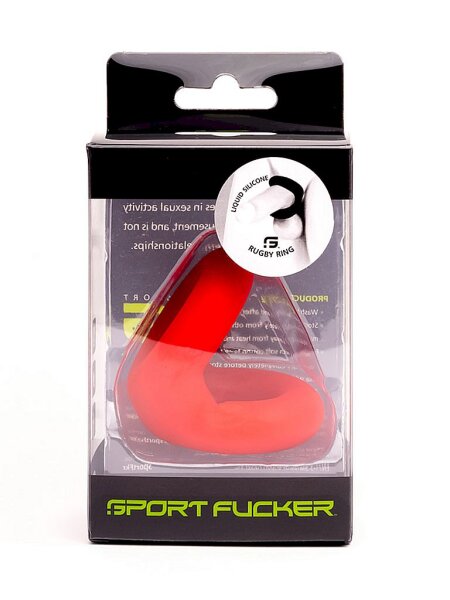 Liquid Silicone Rugby Ring Red