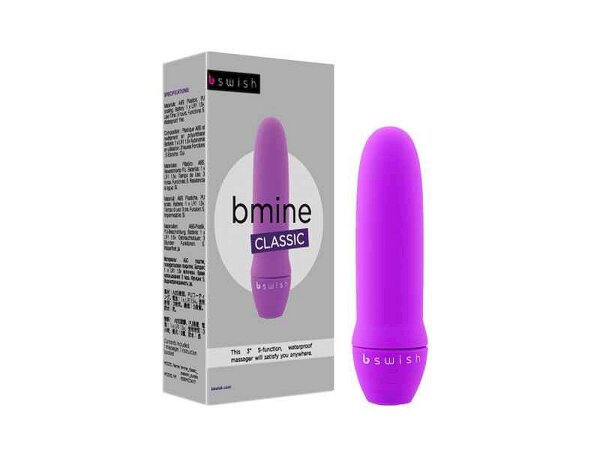 BMINE CLASSIC, MINI VIBE, 5 FUNKTIONEN, WASSERD. , LILA, 6, 4CM