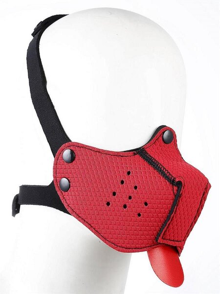 RudeRider Puppy Face Mask Neoprene Red