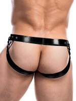 Cut4Men Desire Jockstrap Underwear Black Leatherette