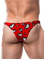 Cut4Men Brazilian Brief Underwear Red/Hearts