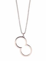 2Eros Logo Pendant Necklace Rose Gold